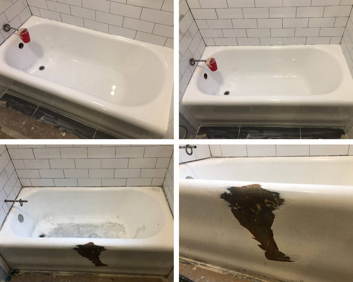 bathtub chipping